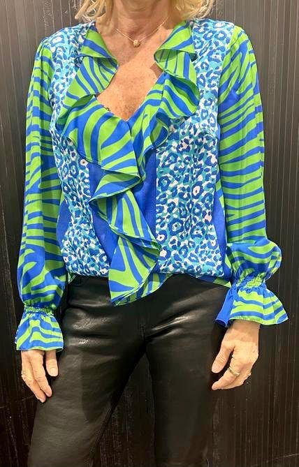 Blue and Green Bright Colored Wholesale Ladies Clothes